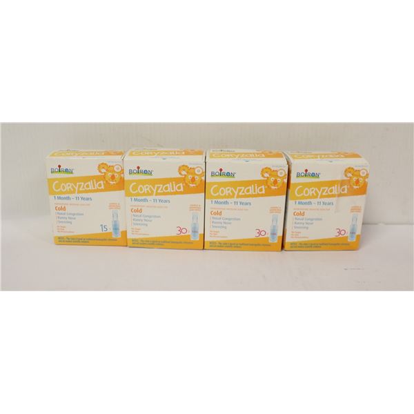 LOT OF 4 CORYZALIA COLD MEDICINE FOR CHILDREN