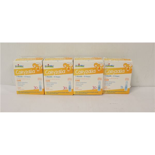 LOT OF 4 CORYZALIA COLD MEDICINE FOR CHILDREN