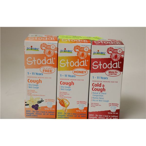3 ASSORTED BOXES OF STODAL CHILDRENS COUGH
