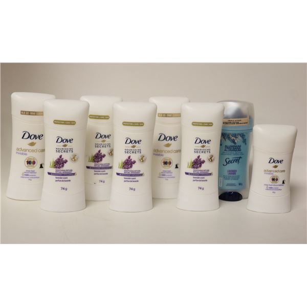 BAG LOT OF WOMENS DEODORANT PRODUCTS