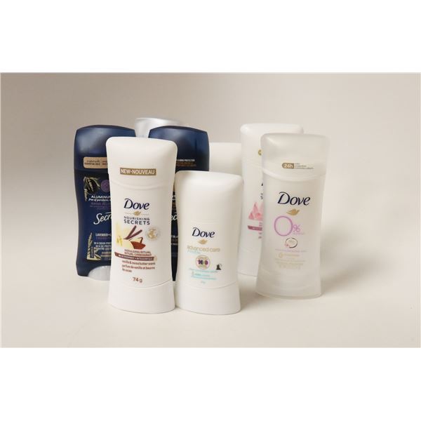 BAG LOT OF WOMENS DEODORANT PRODUCTS