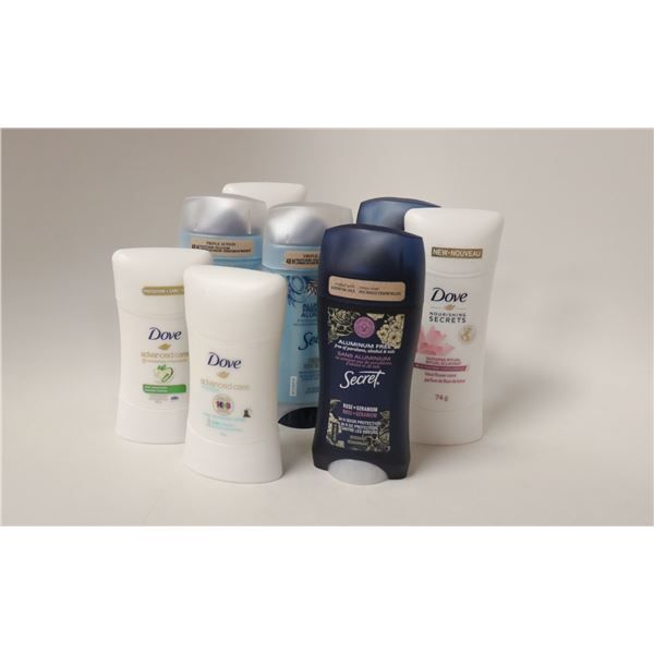 BAG LOT OF WOMENS DEODORANT PRODUCTS