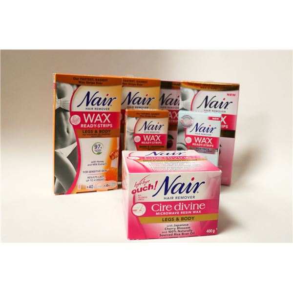 BAG LOT OF HAIR REMOVAL PRODUCTS