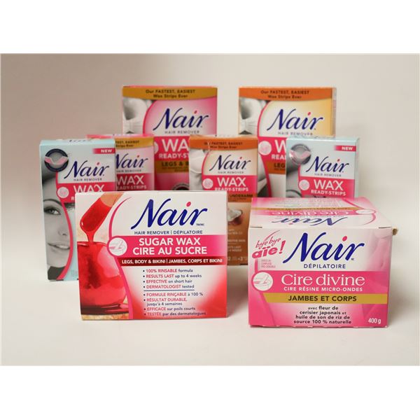 BAG LOT OF HAIR REMOVAL PRODUCTS