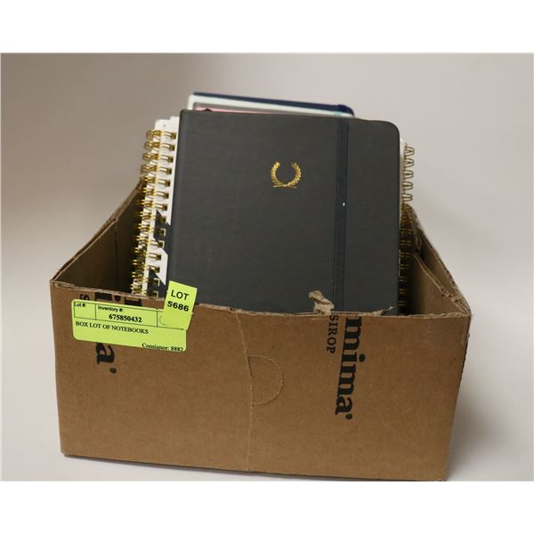 BOX LOT OF NOTEBOOKS