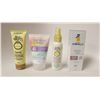 Image 1 : LOT OF 4 ASSORTED SUNSCREEN PRODUCTS