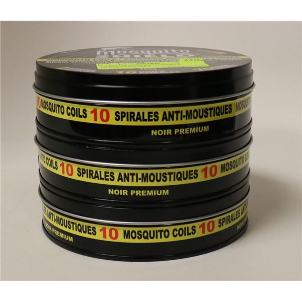 3 TINS OF MOSQUITO SHIELD MOSQUITO COILS