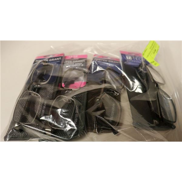 LOT OF 4 ASSORTED FOSTER GRANT +2.50 GLASSES WITH