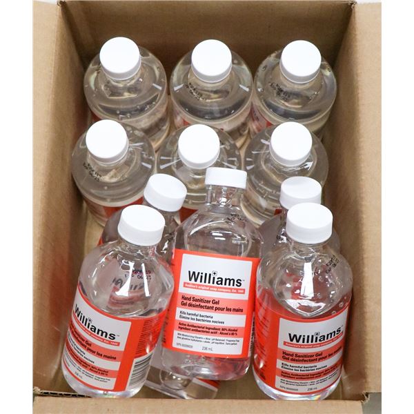 CASE OF 12 BOTTLES WILLIAMS HAND SANITIZER GEL
