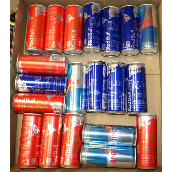 FLAT LOT OF ASSORTED RED BULL