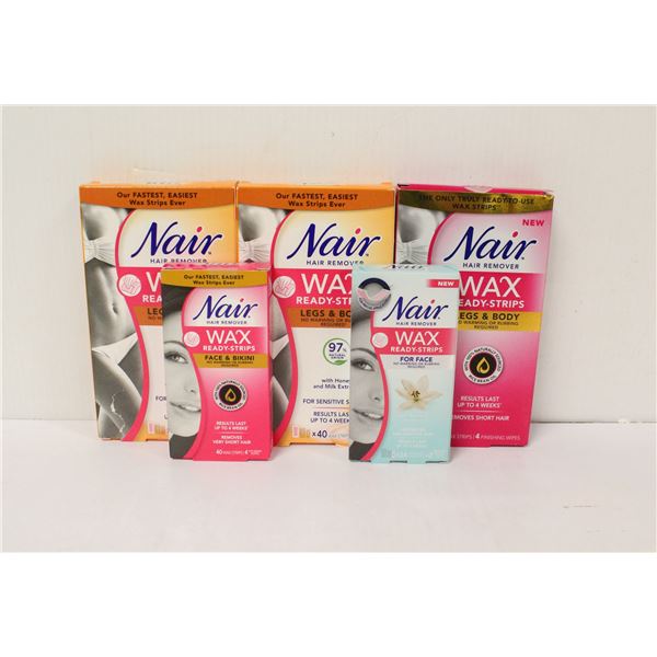 BAG LOT OF HAIR REMOVAL PRODUCTS