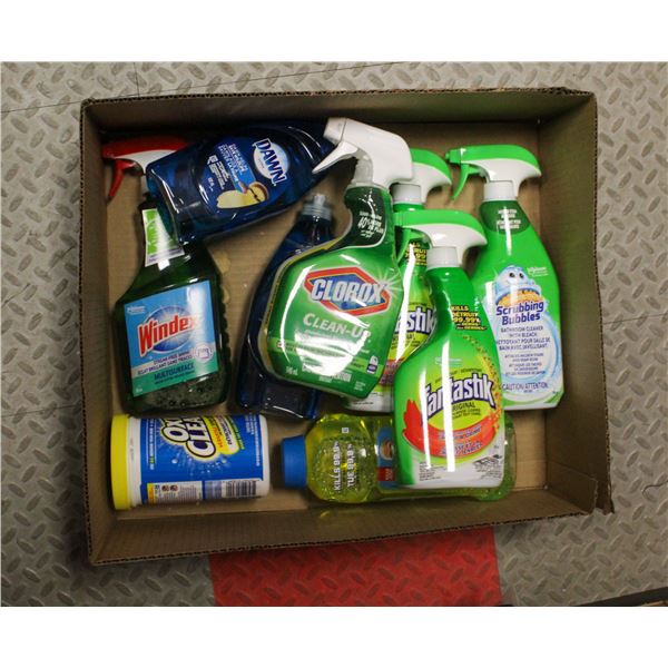 FLAT LOT OF ASSORTED HOUSE CLEANERS