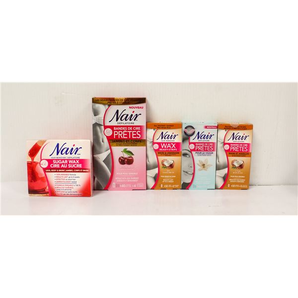 BAG LOT OF HAIR REMOVAL PRODUCTS