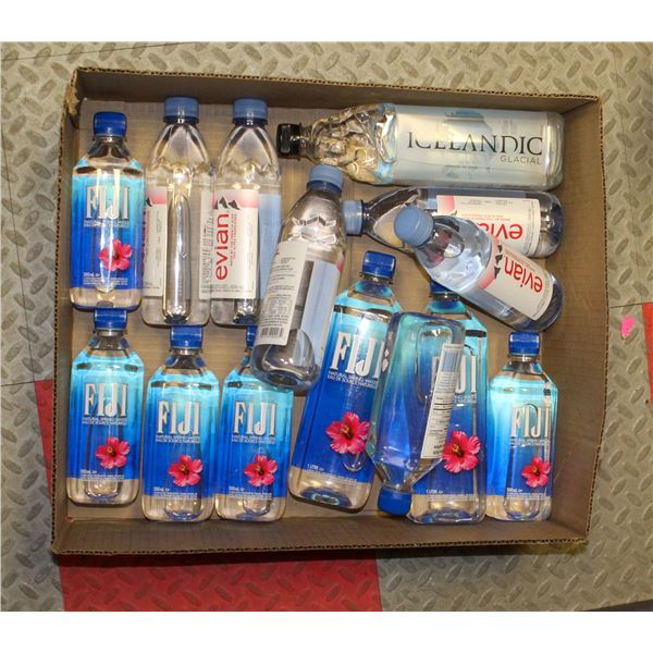 FLAT LOT OF FIJI, EVIAN & ICELANDIC WATER