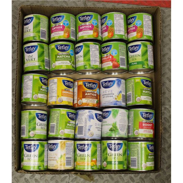 FLAT LOT OF ASSORTED TETLEY TEA