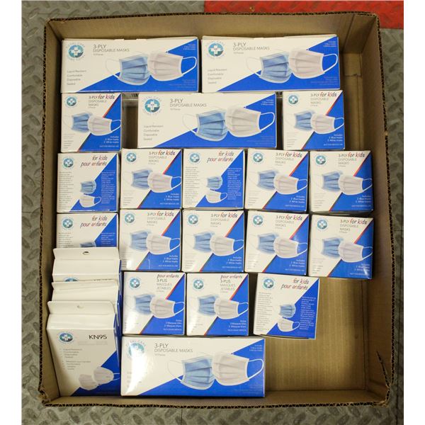 FLAT LOT OF TOTAL CARE KIDS MASKS