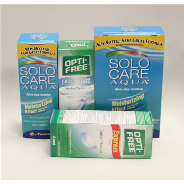 FLAT LOT OF BRAND NAME EYE CARE PRODUCTS