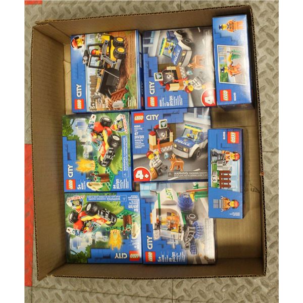 BOX OF ASSORTED LEGO CITY SETS