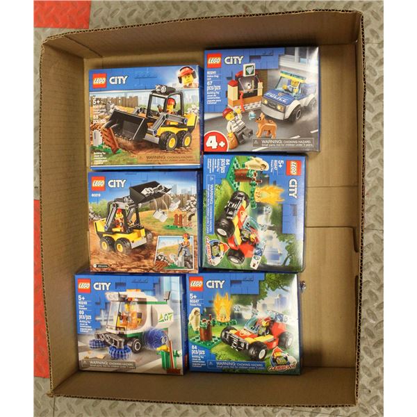 BOX OF ASSORTED LEGO CITY SETS