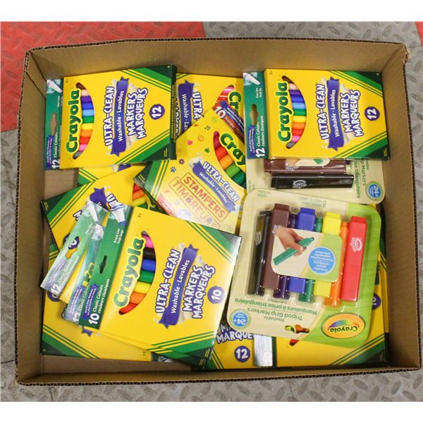FLAT OF ASSORTED CRAYOLA MARKERS