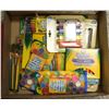 Image 1 : FLAT FULL OF CRAYOLA MARKERS, PAINT, BRUSHES &