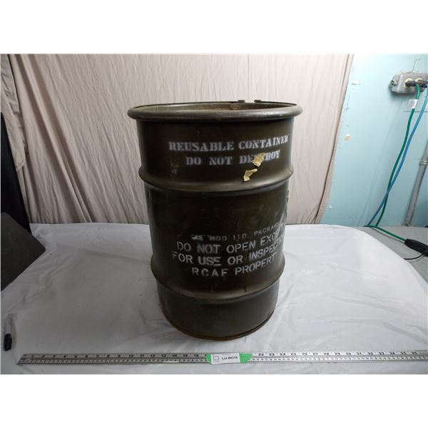 RCAF Military Barrel For Survival (Large) 15”Dia, 21”Tall