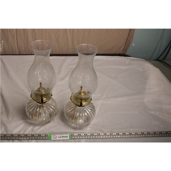 matching oil lamps (13” with shade)