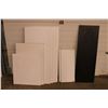 Image 1 : Wood Shelving pieces (4)47”x20”, (2)28”x12”, (1)23”x26”, (1)34”X22”, (1)48”X16”(black) 18mm(¾” thick