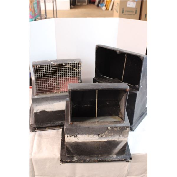 3 Plastic Air Vents Intakes 17x12x20, 17x12x20, 16x13x22