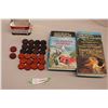 Image 1 : Hardy Boys Series Books + Wooden Checkers Pieces