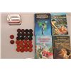 Image 2 : Hardy Boys Series Books + Wooden Checkers Pieces