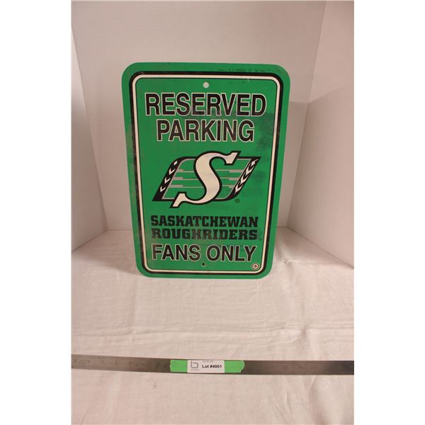 Roughrider Reserve Parking Plastic Sign 12" x 18"