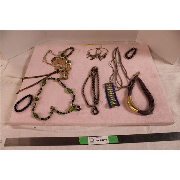 Display with Jewelry