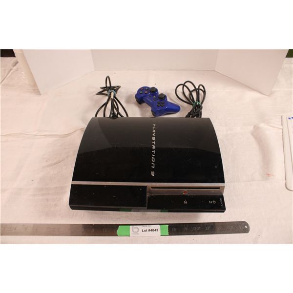 Playstation 3 With Cords and Controller