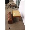 Image 3 : Storage Chair Stool and Vintage Suit Case