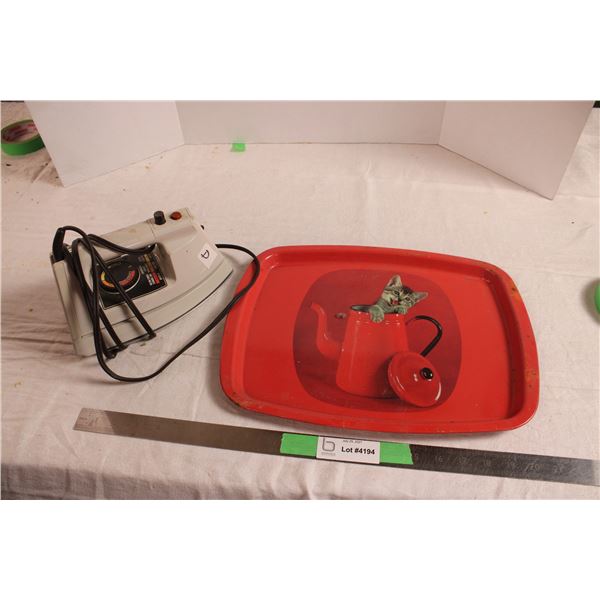 Cat Tray Tin with Iron