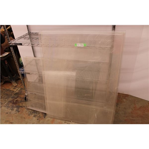 Clear Plastic Sheets 3 are 32  x 42  and 22  x 40  (6 Sheets Total)