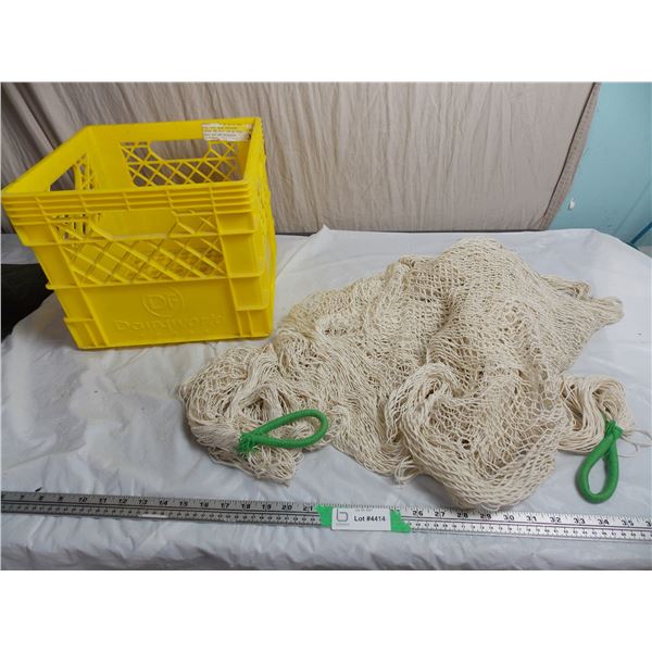 Large Net and Plastic Crate