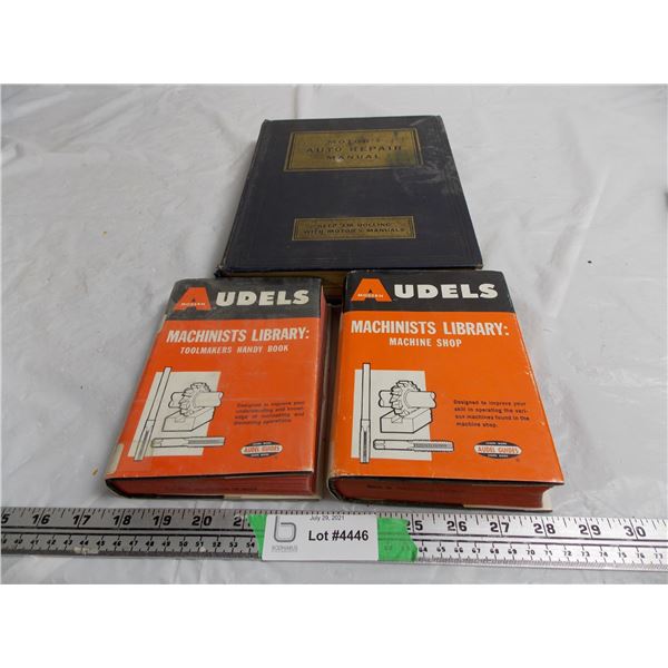 Audels Machinists Library Books (2) Plus Motors Auto Repair Manual