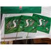 Image 3 : 2013 Grey Cup Banner + 3 Saskatchewan Roughriders Flags