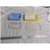 Pyrex Blue Butter Dish + Vintage Yellow Dish (1930's?)