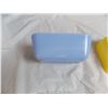 Image 4 : Pyrex Blue Butter Dish + Vintage Yellow Dish (1930's?)