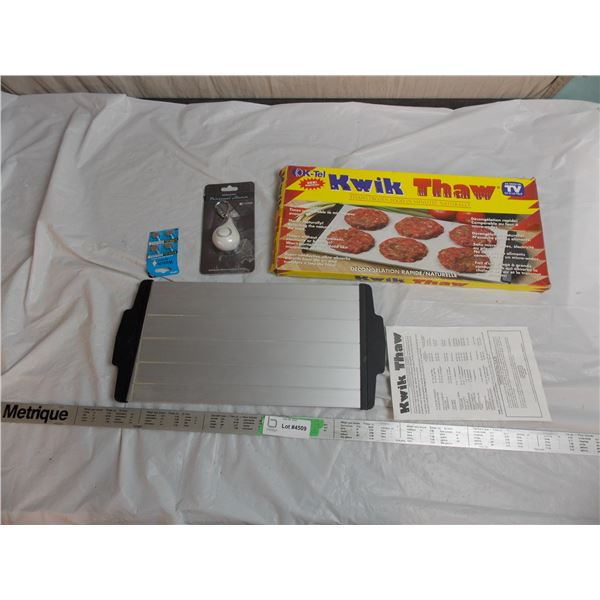 Kwik-Thaw Natural Food Thawing Tray + Personal Sound Alarm