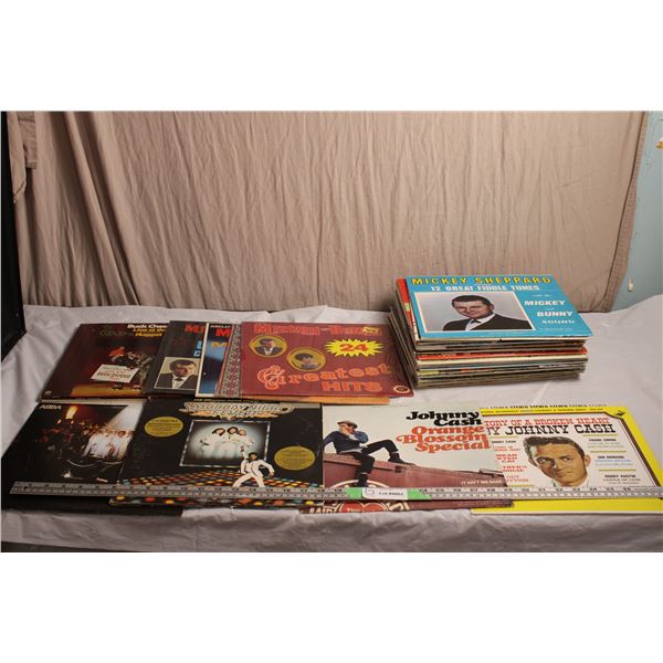 35+ Records- Johnny Cash, ABBA, Buck Owens, Mickey + Bunny, Elvis Christmas, etc