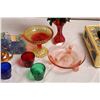 Image 3 : Vintage Candy Dishes, Kleenex Holder, Vase, Tealight Holders,misc glassware