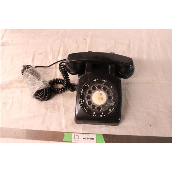 Black Bakelite Rotary Phone