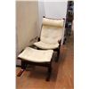 Image 1 : Wooden Chair with Foot Rest - Vinyl Cushions