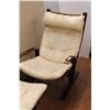 Image 2 : Wooden Chair with Foot Rest - Vinyl Cushions