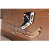 Image 1 : Daoust Titanium 201 Hockey Skates (SL-5000) size 9.5 - and 2 hockey sticks