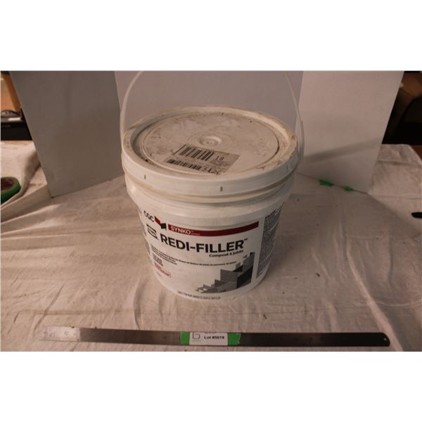 13.5 Litre Pail of Drywall Compound Redi-Filler Unopened